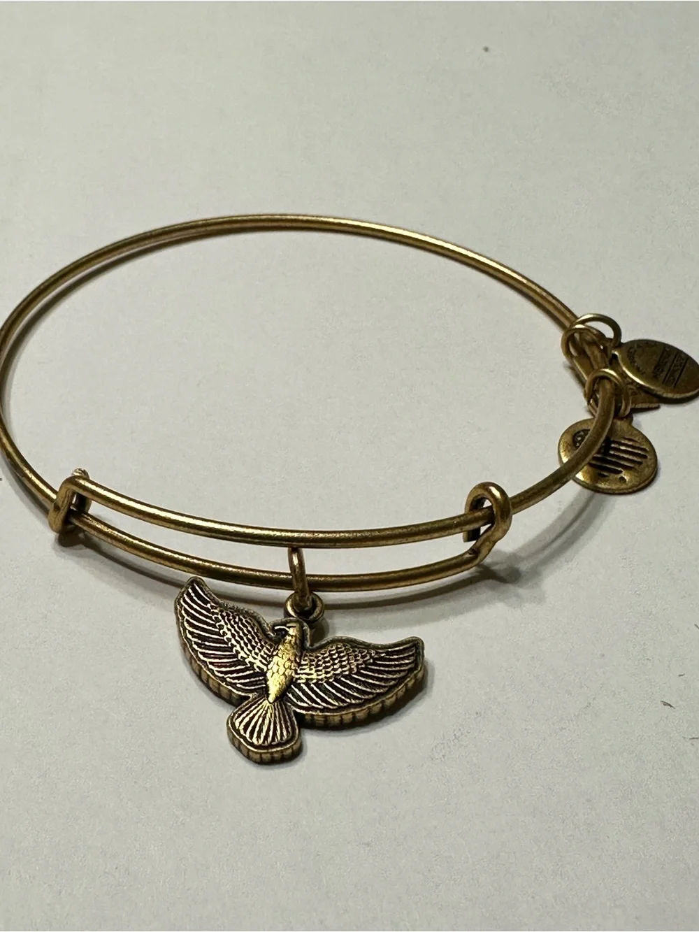 Alex and Ani Gold Eagle Charm Bangle Bracelet - Women Jewelry